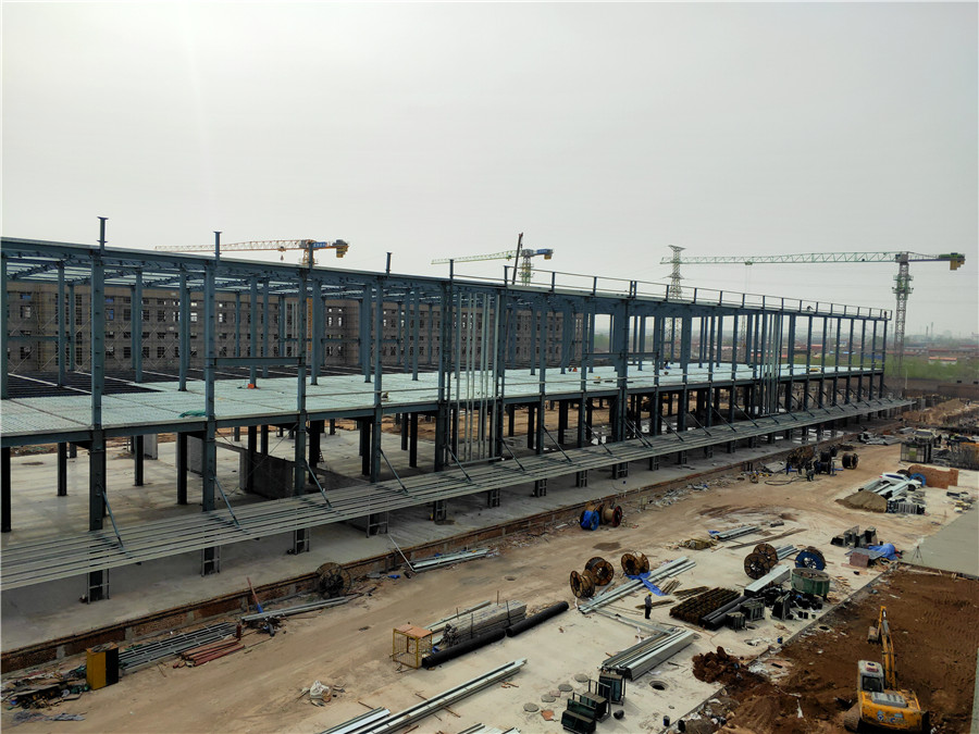 山西鋼結構廠房施工實拍